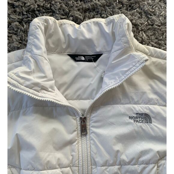 The North Face Harway white Quilted Puffer JACKET COAT sz L - Picture 5 of 8